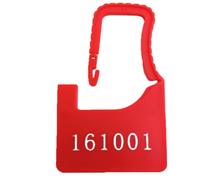 Numbered Security Plastic Padlock Seals Small Red 100 pcs per Bag