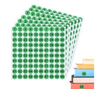 Numbered Stickers, 7 x Inventory Number Label Set, 1-Inch Round Adhesive Decals 1 to 100 for Indoor and Outdoor Use, Ideal for Lockers, Storage, Toolbox, Organization and Inventory