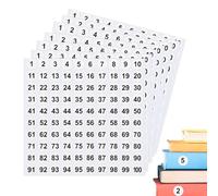 Numbered Stickers - 7 x Inventory Number Stickers Labels Boxes Tool Boxes Lockers Indoor & Outdoor Classification 2.5cm Round Adhesive Sticker 1 to 100 For The On
