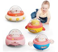 NUMBERFUN 4PCS Animal Cars for Baby 6 to 12 Months,Press and Go Car 1 Year Old Girl Toys,First Birthday Gift Infants Car Toys for 1 2 Year Old Girls