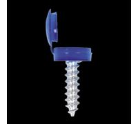 Numberplate Screw & Flip Cap 4.2 x 19mm Blue Pack of 50