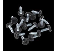 Numberplate Screw Plastic Enclosed Head 4.8 x 18mm Black Pack of 50