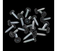 Numberplate Screw Plastic Enclosed Head 4.8 x 24mm Black Pack of 50