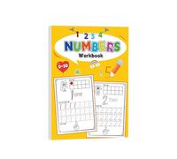Numbers 0-30 Drawing Practice Notebook, Pen Control Calligraphy for School Learning