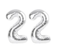 Numbers 22 Balloons, 22nd Silver Party Decorations for Girl Boys, 40 In Big 22nd Balloons for Engagement, Wedding, Celebration Party, Graduations, Photo Shoot