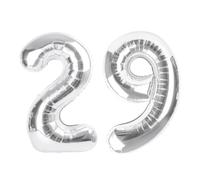 Numbers 29 Balloons, 29 Balloons, 29th Silver Party Decorations for Women Men, 40 In Big 29th Decor for Engagement, Wedding, Celebration Party, Graduations, Photo Shoot