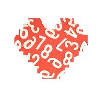 Numbers Arts Print Building Brick Puzzles, Family Keepsake Romantic Home Decor Anniversary Birthday Gifts