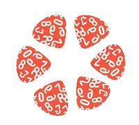 Numbers Arts print Guitar Picks 12PCS Mixed Gauges(0.46/0.71/0.96mm) with Case, for Guitar/Ukulele