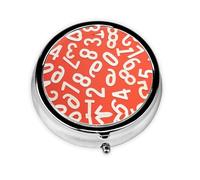 Numbers Arts This Small, Round, Three-Compartment Travel Pill Box is Perfect for Storing Daily medications, Vitamins, and on-The-go.