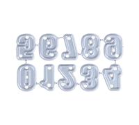 Numbers Die-Cut Greeting Invitation Message Card Photo Album Festival Birthday Congratulation Card Earrings Die-Cut Sports