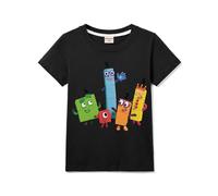 Numbers Girls Boys Maths Day T-Shirts Unisex Kids Cotton Tee for 3-13 Years (Black,7-8 Years,7 Years,8 Years)
