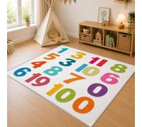 Numbers Learning Door Mat 80x120 Kids Play Nursery Washable Rug Entryway