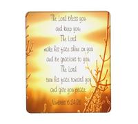 Numbers Lord's Blessing Bible Verse Mouse Pad Gaming Mouse Mat Non-Slip Rubber Funny Mousepad for Computer Laptop Gamer 7.9x9.4 inch