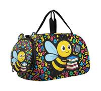 Numbers Math Day Back School Bee Kids Duffel Bag with Shoes Compartment Lightweight Sports Bag Travel Tote for Travel, Sports, Fitness & Workout