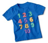 Numbers One Through Ten Math Equations Learning Education Kids T-Shirt Childrens Tee Unisex Boys Girls Top 5-6 Years Royal