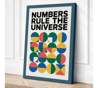 Numbers Rule the Universe Canvas Wall Art Print 18x12 Inch (46 x 30 cm)