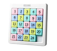 Numbers Sliding Puzzle - Number Sliding Game - Handheld Thinking Game Learning Toy for Teenagers and Adults Travel Office Entertainment