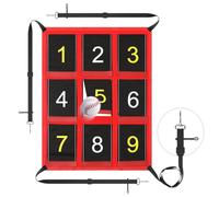 Numbers Strike Zone Target for Baseball Softball, 27.1 x 20.8in Obvious Yellow White Numbers Baseball Target, Waterproof and Adjustable Softball Pitching Net, Suitable for Various Age Practice Nets