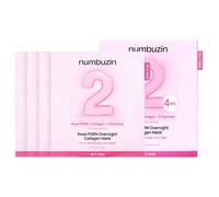numbuzin No.2 Overnight Face Mask | Rose PDRN Overnight Collagen Mask | Korean Glass Skin Essential | Elasticity, Hydrating, Firming, Enlarged Pores | Collagen, Peptides, PDRN | 37g, 4 sheets