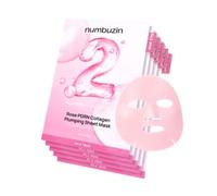 numbuzin No.2 Sheet Mask | Rose PDRN Collagen Plumping Sheet Mask | Korean Mask for face | Brightening, Hydrating, Firming and Moisturizing | Collagen, Peptides, PDRN | 5 ea
