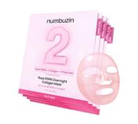numbuzin No.2 Overnight Face Mask | Rose PDRN Overnight Collagen Mask | Korean Glass Skin Essential | Elasticity, Hydrating, Firming, Enlarged Pores | Collagen, Peptides, PDRN | 37g, 4 sheets