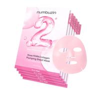 numbuzin No.2 Sheet Mask | Rose PDRN Collagen Plumping Sheet Mask | Korean Mask for face | Brightening, Hydrating, Firming and Moisturizing | Collagen, Peptides, PDRN | 5 ea