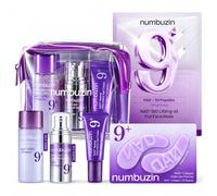 numbuzin No.9 NAD+ Peptides Essentials Kit Travel Size. Anti-Ageing & Firming Korean Skincare Gift Set with PDRN Toner, Serum, Retinol Eye Cream, Collagen Eye Patches & Lifting Face Mask