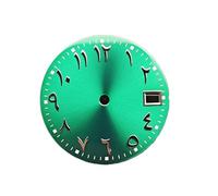 Numeral Dial 28.5mm NH35 Watch Green Single Calendar Faces Accessories for NH70 NH36 Movements(Green)