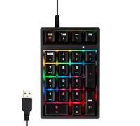 Numeric Keypad, 17-Key Mechanical Keypad, 1 Piece, Multi-Functional Plug-In Keyboard, Blue S witch Design, Office and Financial Work, for Pc Desktop Notebook Programmers