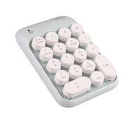 Numeric Keypad 2.4GHz Portable Number Pad Wireless Number Pad with USB Receiver, 18-Key Financial Accounting Number Pad for Laptop, PC, Desktop, Surface Pro, Notebook (White)