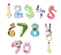 Numeric Plush Doll, 10 Pieces Pendant Keychain | Plush Figures 0-9 for Children | Gift for Girlfriend Wife Friend Daughter Living Room Study Bedroom Shelf Nursery