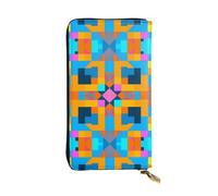 Numerical Jigsaw Puzzle Printed Clutch (7.5x4.1 in) | Leather Wallet