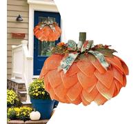 Numericalm Handmade Fall Pumpkin Wreath, Farmhouse Pumpkin Wreath for Front Door, Halloween Wreaths for Front Doors, Entryways, Interior Walls, Or Fireplaces, Ready for the Fall Holidays (1Pcs * A)