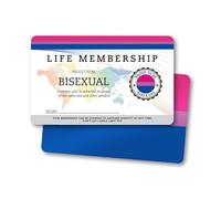 NumeroPhi Bisexual Pride Card, LGBTI Accessories, Membership ID, Inclusive Gift, PVC
