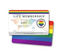 NumeroPhi Gay Pride Card, LGBTI Accessories, Membership ID, Inclusive Gift, PVC