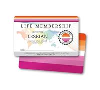 NumeroPhi Lesbian Pride Card, LGBTI Accessories, Membership ID, Inclusive Gift, PVC