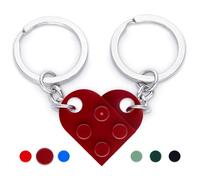 NumeroPhi Partner Heart Keyring 2 Pcs Keychain Gift for Couple Anniversary Best Friend Valentines day