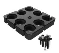 Numhag Mic Holder Square, Compact, 8-Mic Mount Material, Shock Absorption, 5/8''-27 Threaded Center Socket, 3/8''-16 Threaded Adapter, Not Included Mic Stand