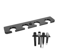 Numhag Rectangular Small Mic Holder, Multi Microphone Mount for Up to 4 Mics Material, Foam Padding, 5/8''-27 Threaded Center Socket, Compatible with Standard US and European Mic Stands