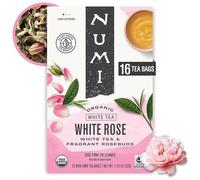 Numi Organic Tea White Rose, Full Leaf White Tea, 16-Count non-GMO Tea Bags