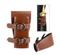 NUMJAW Dagger Holster Adjuatable Costume Sword Frog Medieval Renaissance Dagger Sword Sheath Cosplay Sword Belt Holder, Brown, Adjustable size