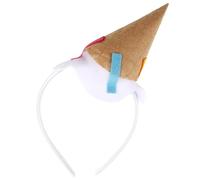 NUMJAW Ice Cream Costume Headbands for Cosplay Dress Up Party,America Ice Cream Cone Headband - Womens Ice Party Hat - Hallowen Vendor Costume Party Accessory food Costume Headband