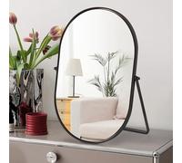 Numjeg Makeup Mirror Portable Vanity Tabletop Mirrors with Metal Frame Desk Table Mirror with 90°Adjust Rotate Good for Bedroom Bathroom Dressing Room