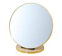 Numjeg Tabletop Mirrors Round Gold Tabletop Desktop Foldable Dormitory Bathroom Makeup Mirror Desktop Rotating Makeup Mirror for Vanity Dresser, Bedroom