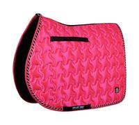 Numnah Ninja Star Saddle Pad / Horse Pad / Horse Saddle Pad + Free Fly Veil (F.Pink, Cob/Pony)