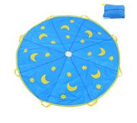 NUMNBE 1.8M Outdoor Children Sports Rainbow Umbrella, Kids Jump Sack Play Ballute Parachute - Creative Physical Training, Coordination Development, Durable Polyester Material