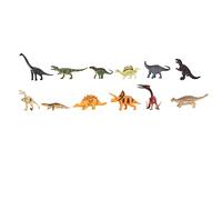NUMNBE 12Pcs Mini Dinosaur Figures Vibrant Colors Science Replicas PVC Material Party Favors Kids Children Toy Ornaments