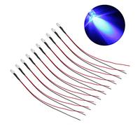 NUMNBE 5mm Lights Emitting Diodes 10pcs, Prewired Red LED Light Diodes 5-12V for Decoration - Long Service Life, Easy Installation, Versatile Use for DIY and Electronics (Blue Light)
