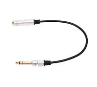 NUMNBE 6.35mm Audio Adapter Cable, 1FT Metal Stereo Microphone Cable, Female to Male Connector - High Purity Copper, Shielding, Durable for Mixer and KTV Use