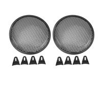 NUMNBE 8 Inch Speaker Grill Cover, Metal Iron Subwoofer Mesh, 2 Pack Black Car RV Protective Guard - Durable Material, Scratch, Easy Installation for Vehicle Audio
